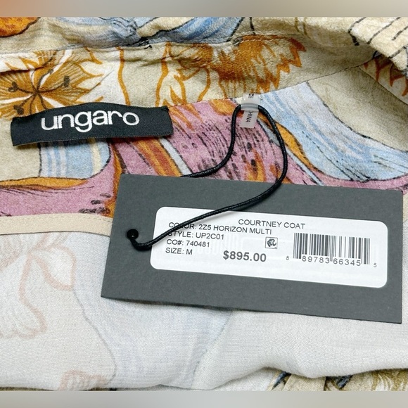 UNGARO Women's Courtney Feather-Trim Wrap Cardigan NEW WITH TAG SIZE US M NWT - Picture 3 of 8